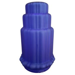 Replacement Art Deco Frankart Style Frosted Cobalt Waterfall Shade 3-1/8" Fitter